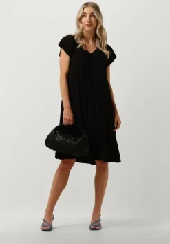 zwarte co'couture mini jurk sunrise cropped dress