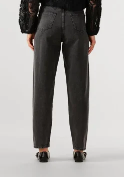 zwarte co'couture mom jeans vika pleat long jeans