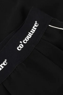 zwarte co'couture pantalon aminacc logo piping ll pant