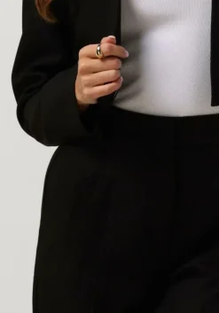 zwarte co'couture pantalon vola pleat pant