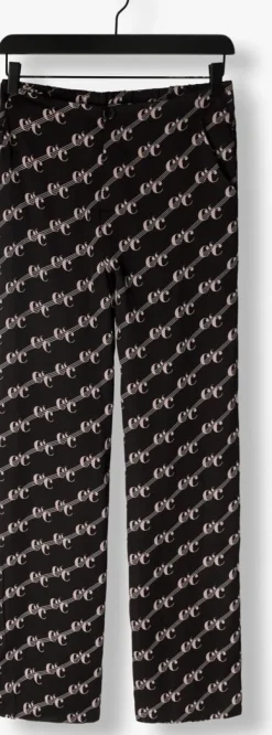 zwarte co'couture pantalon logo line pant