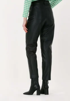 zwarte co'couture pantalon phoebe zora leather pant