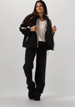 zwarte co'couture straight leg jeans new vika stud long jeans