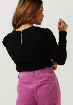 zwarte co'couture top dalia drape blouse