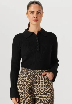 zwarte co'couture trui bonny polo long sleeve