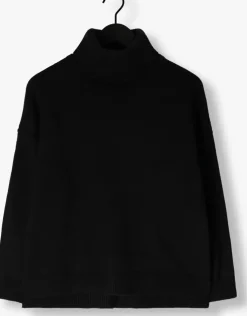 zwarte co'couture truien/vesten maja slit roll neck