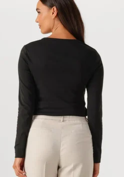 zwarte co'couture t-shirt granny embroidery longsleeve tee