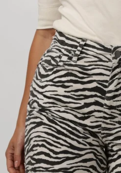 zwarte co'couture wide jeans zion zebra wide pant