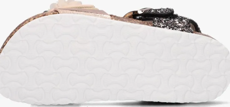 zwarte colors of california sandalen bio glitter sandal with ankle