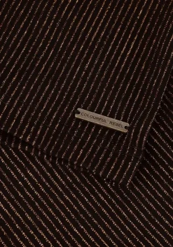 zwarte colourful rebel coltrui neyo metallic stripe turtleneck top