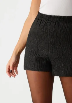 zwarte colourful rebel korte broek florence zebra lurex jacquard short