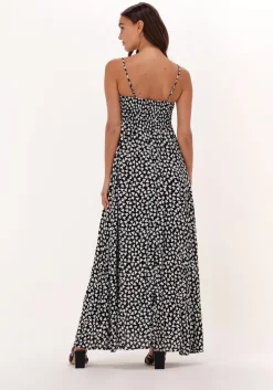 zwarte colourful rebel maxi jurk sophie heart maxi smock dress