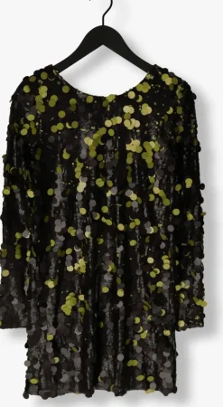 zwarte colourful rebel mini jurk tini sequins straight dress