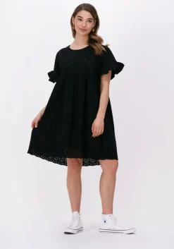 zwarte colourful rebel mini jurk rissey broderie anglaise babydoll dress