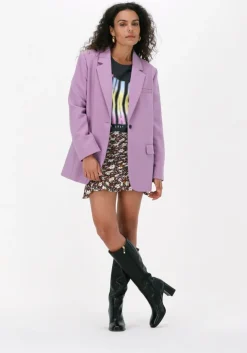 zwarte colourful rebel minirok eliza flower pleated mini skirt