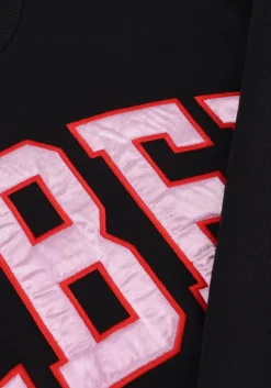 zwarte colourful rebel trui rebel patch relaxed fit