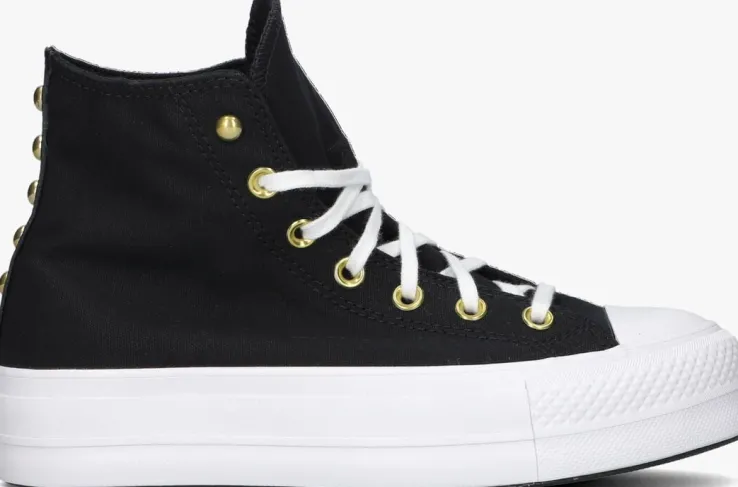 zwarte converse hoge sneakers chuck taylor all star lift platform