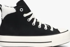 zwarte converse hoge sneakers chuck taylor all star puff lift hi