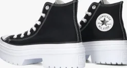 zwarte converse hoge sneakers chuck taylor lugged heel hi