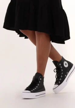 zwarte converse hoge sneakers chuck taylor all star lift hi