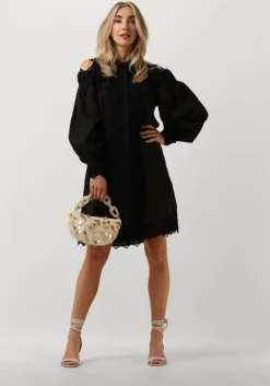 zwarte copenhagen muse midi jurk cmmolly-dress