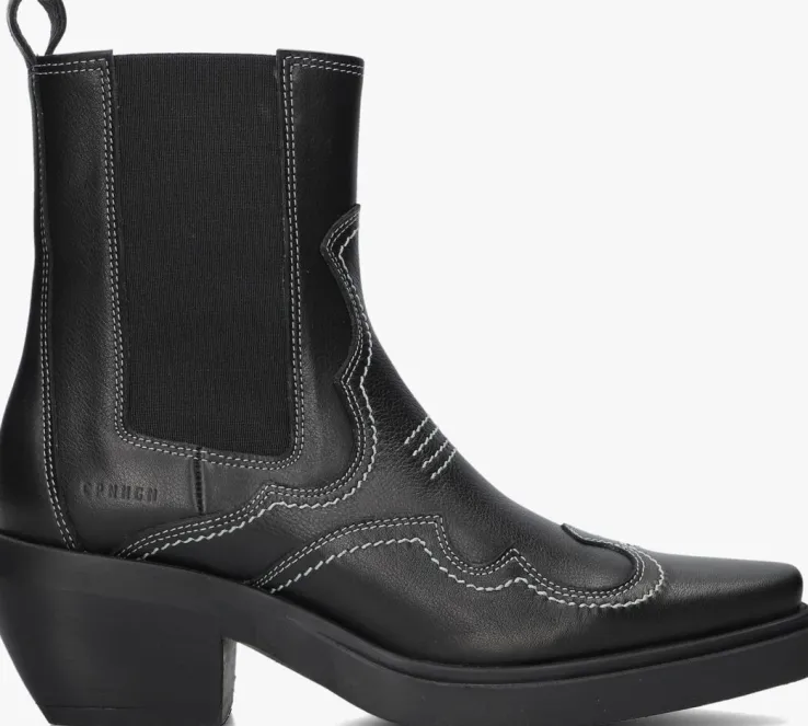 zwarte copenhagen studios enkellaarsjes cph232