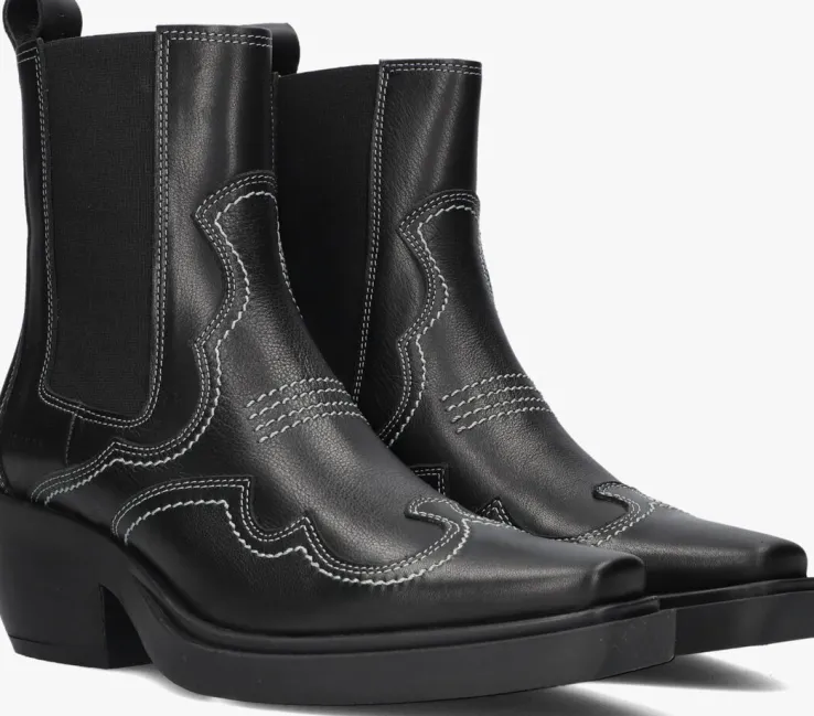 zwarte copenhagen studios enkellaarsjes cph232