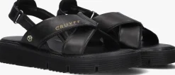 zwarte cruyff junior platte sandalen isabella