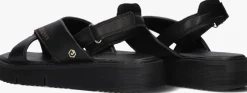 zwarte cruyff junior platte sandalen isabella