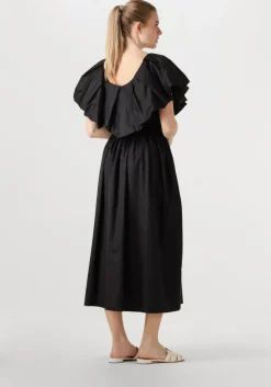 zwarte devotion midi jurk deos