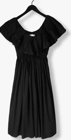 zwarte devotion midi jurk deos