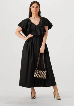 zwarte devotion midi jurk deos