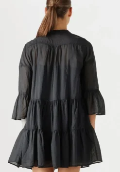 zwarte devotion mini jurk neon