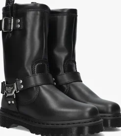 zwarte dr martens biker boots anistone high