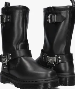 zwarte dr martens biker boots anistone high