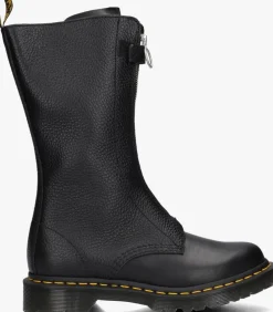 zwarte dr martens hoge laarzen 1b99 front zip