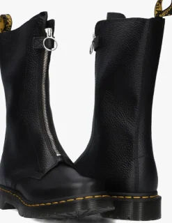 zwarte dr martens hoge laarzen 1b99 front zip