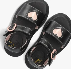 zwarte dr martens platte sandalen marlowe hearts k