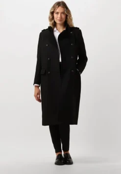 zwarte drykorn mantel hawdon 120010