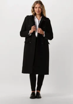 zwarte drykorn mantel hawdon 120010