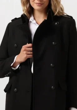 zwarte drykorn mantel hawdon 120010