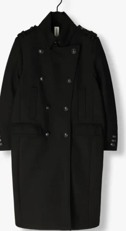 zwarte drykorn mantel hawdon 120010