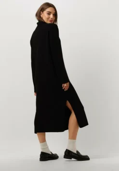 zwarte drykorn midi jurk sastera