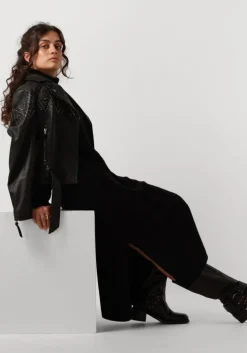 zwarte drykorn midi jurk sastera