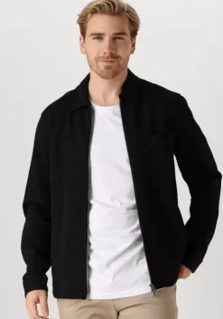 zwarte dstrezzed overshirt pike overshirt