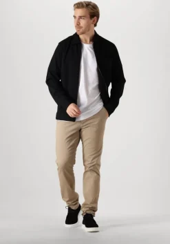 zwarte dstrezzed overshirt pike overshirt