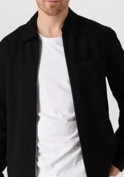 zwarte dstrezzed overshirt pike overshirt