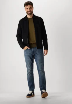 zwarte dstrezzed overshirt pike overshirt