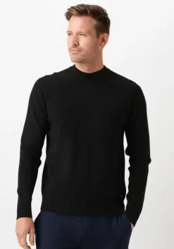 zwarte dstrezzed trui fell mock neck