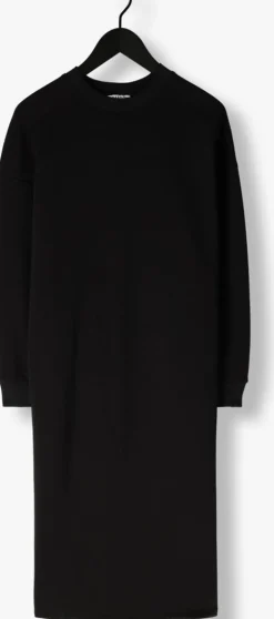 zwarte edited midi jurk chana dress